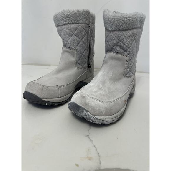 L.L. Bean Women's Permaloft Winter Boots Ankle Suede Insulated Lined 6.5-7 M - Picture 1 of 10